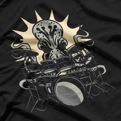 Octopus Drummer Making Waves With Percussion Beats T-Shirt