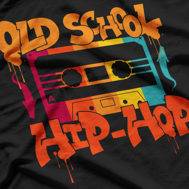 Retro Old School Hip Hop 80s 90s Graffiti Cassette T-Shirt