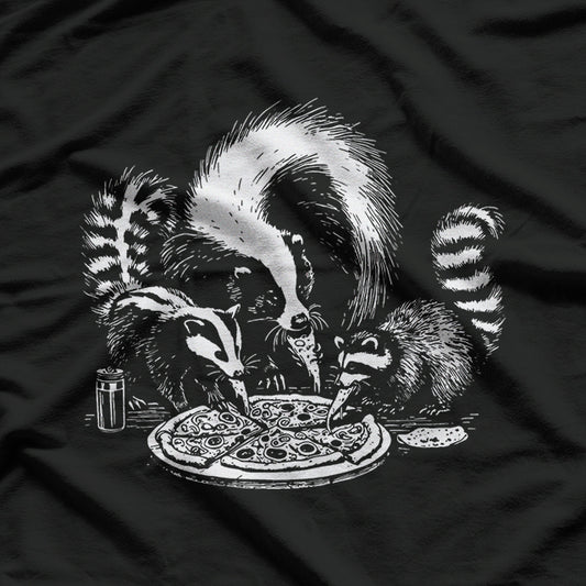 Animal Eating Pizza - A Wild & Fun T-Shirt