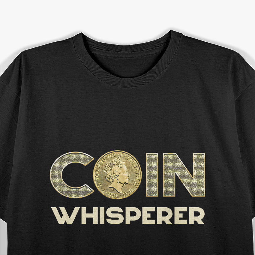 Coin Whisperer Design Metal Detecting Treasure Hunt T-Shirt