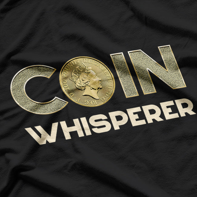 Coin Whisperer Design Metal Detecting Treasure Hunt T-Shirt