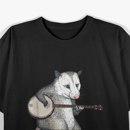 Opossum Playing Banjo - A Possum’s Musical Charm T-Shirt