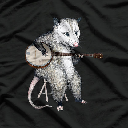 Opossum Playing Banjo - A Possum’s Musical Charm T-Shirt