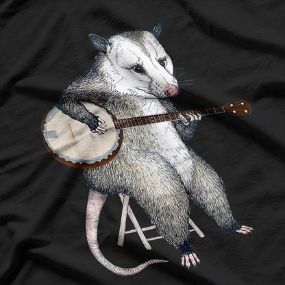 Opossum Playing Banjo - A Possum’s Musical Charm T-Shirt