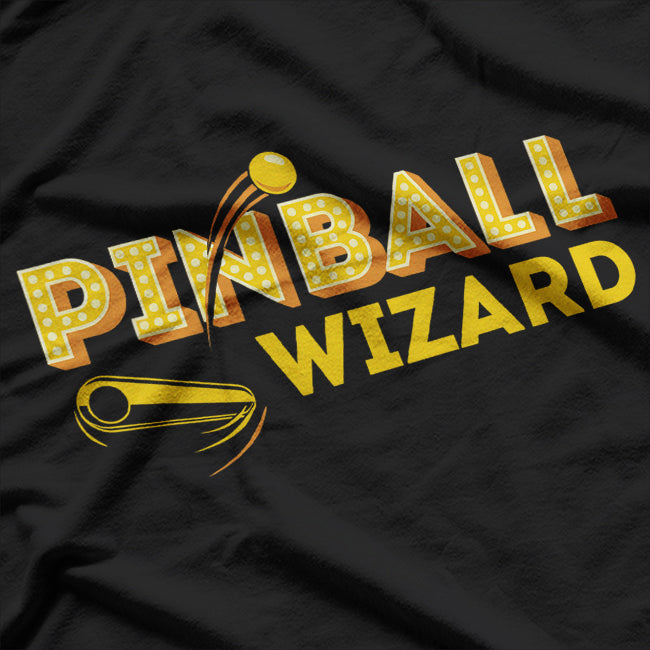 Gold Vintage Pinball Retro Collector Edition Design T-Shirt