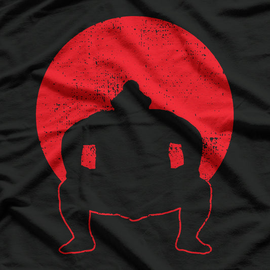 Sumo Japan Vintage-Inspired Design with the Power of the Japanese Flag T-Shirt