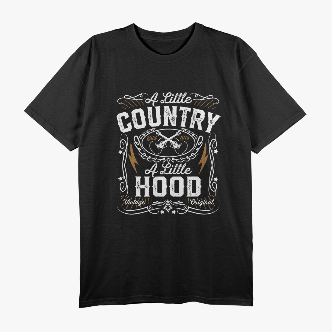 A Little Country A Little Hood Hip Hop Rap Music T-Shirt