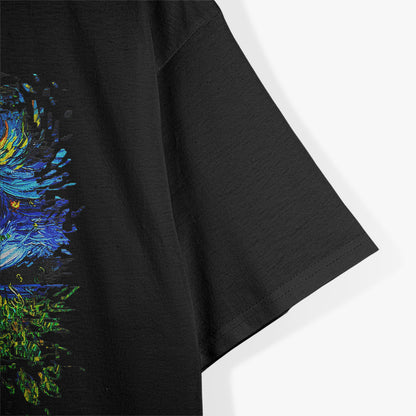 Border Collie Under Starry Night Sky T-Shirt