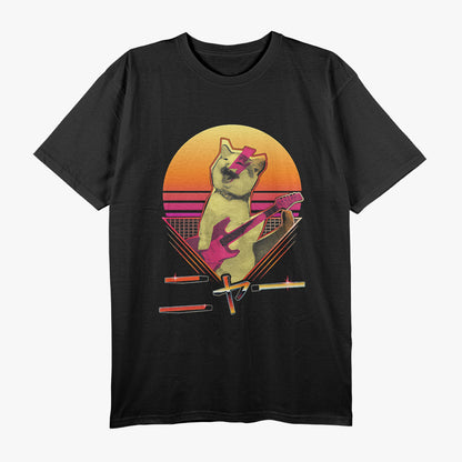 Electric Guitar Cat Bringing Classic Vibes For Music Fans T-Shirt