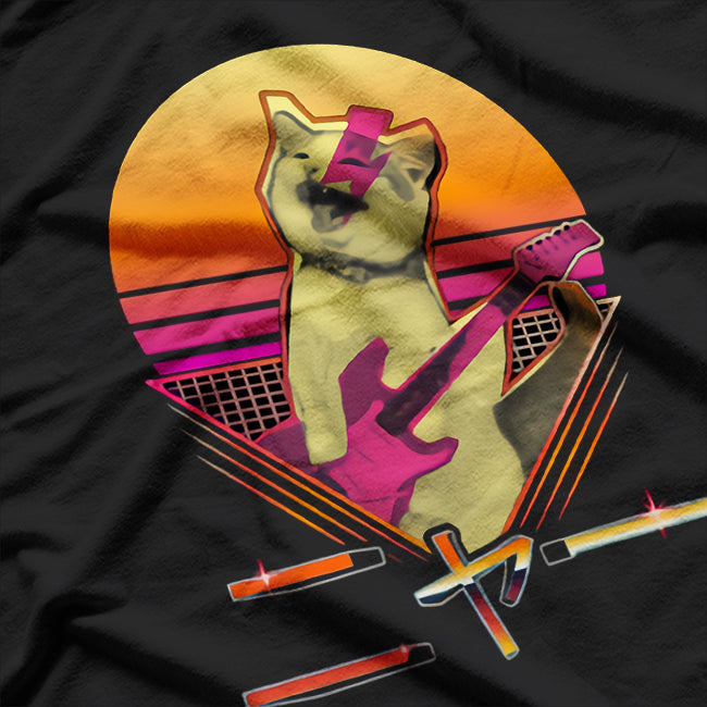 Electric Guitar Cat Bringing Classic Vibes For Music Fans T-Shirt