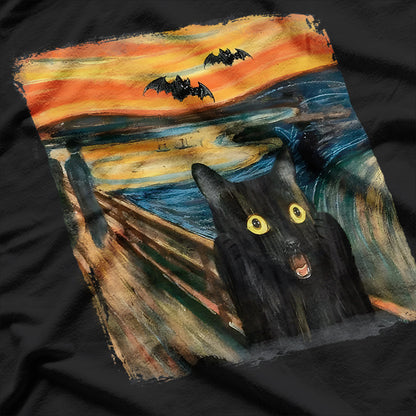 Black Cat Halloween Inspired Scream T-Shirt