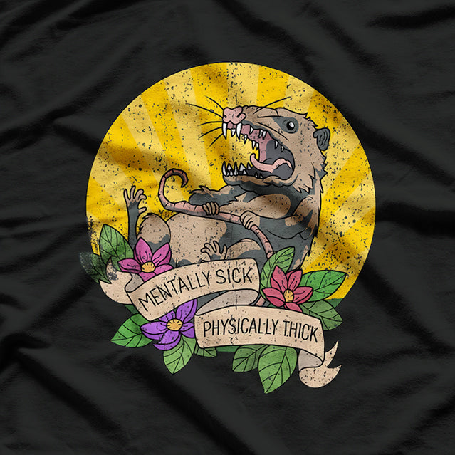 Possum! Mentally Sick, Physically Thick – A Bold and Funny Statement T-Shirt