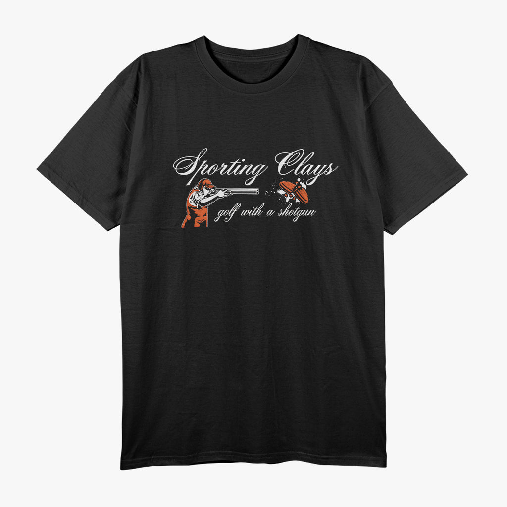 Great Sporting Clays Golf With A Shotgun Skeet Trap Clay T-Shirt