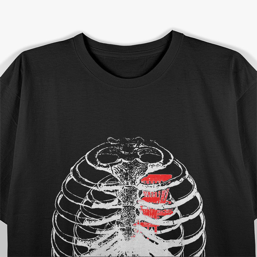 Disc Golf Heart In Ribcage T-Shirt