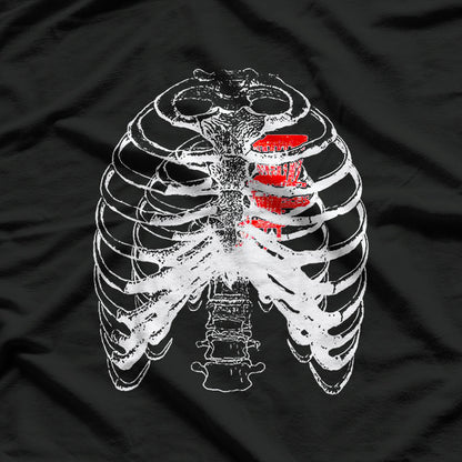 Disc Golf Heart In Ribcage T-Shirt