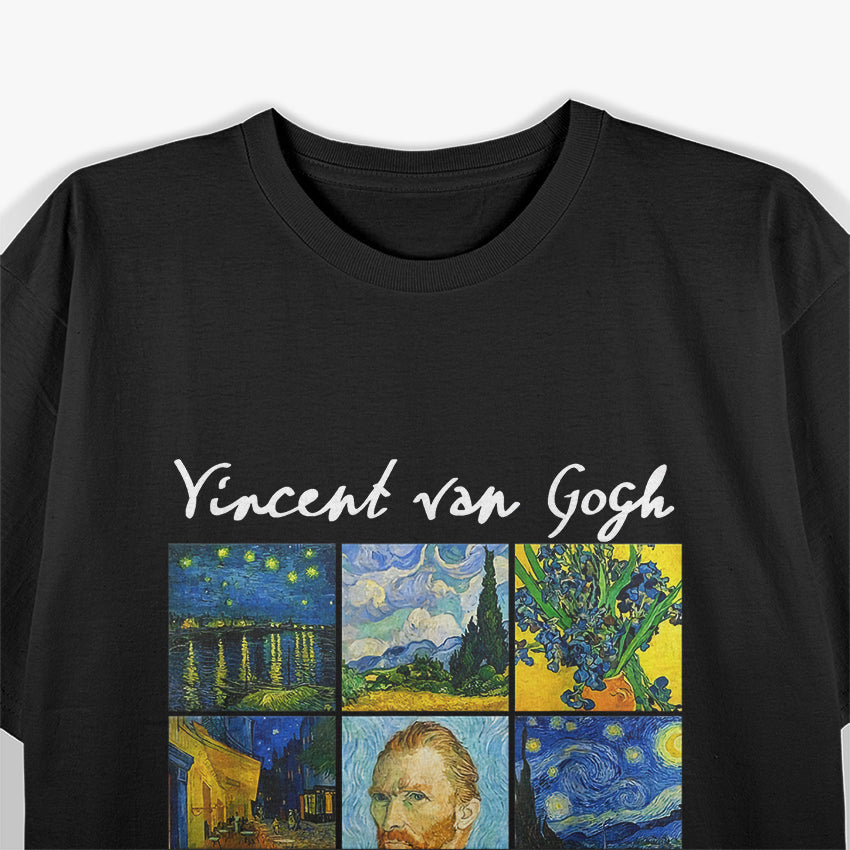 Famous Van G0gh Paintings, Sttarry Night Flowers T-Shirt