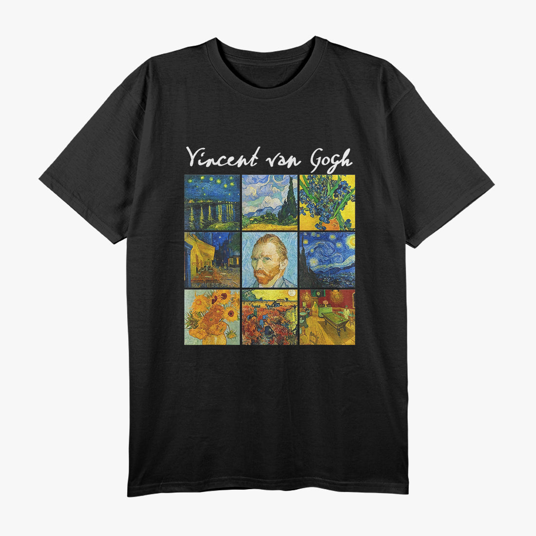 Famous Van G0gh Paintings, Sttarry Night Flowers T-Shirt