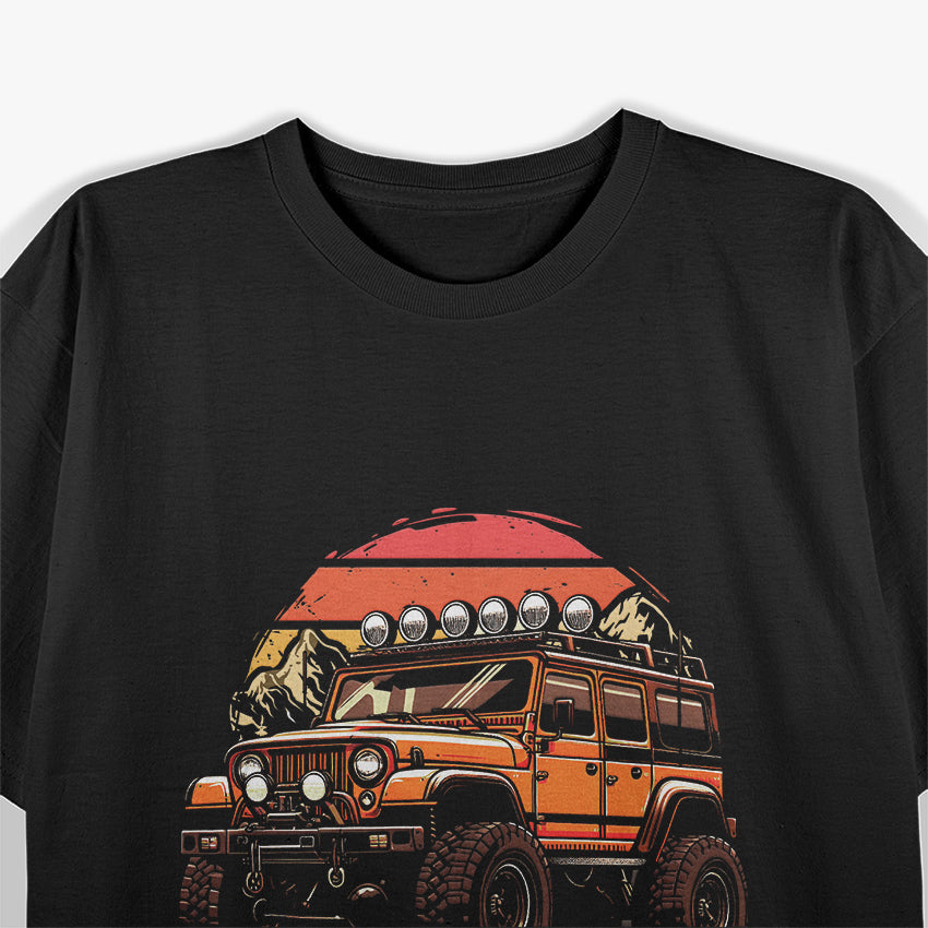 Off Road 4X4 Vintage Retro 70s Sunset Off Road T-Shirt