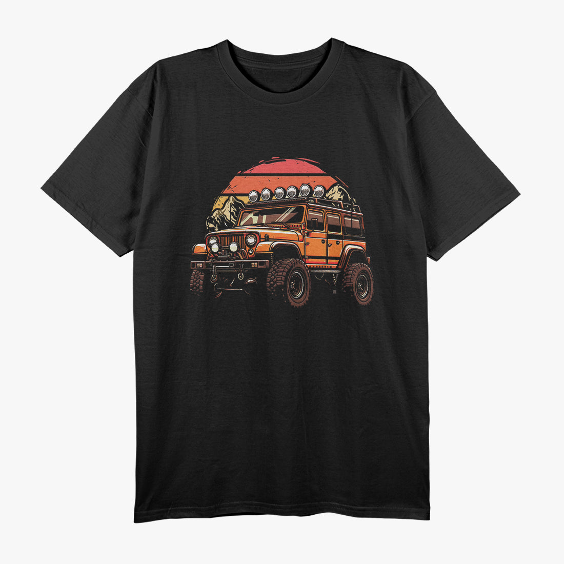 Off Road 4X4 Vintage Retro 70s Sunset Off Road T-Shirt