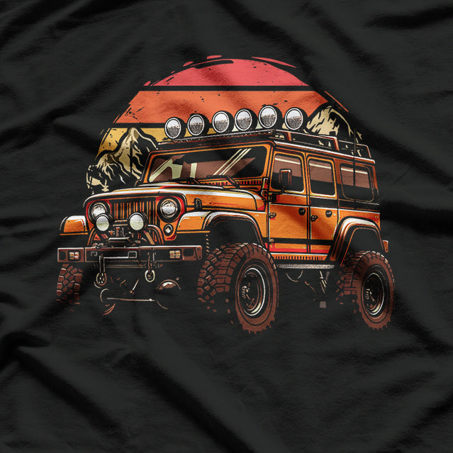 Off Road 4X4 Vintage Retro 70s Sunset Off Road T-Shirt