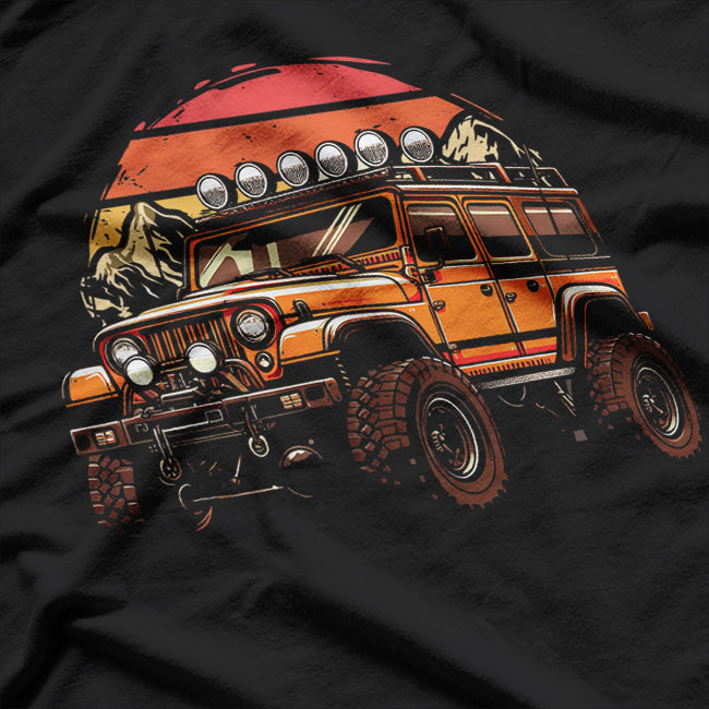 Off Road 4X4 Vintage Retro 70s Sunset Off Road T-Shirt