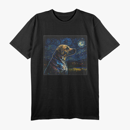 Surreal Black Mouth Cur Dog Night Scene T-Shirt