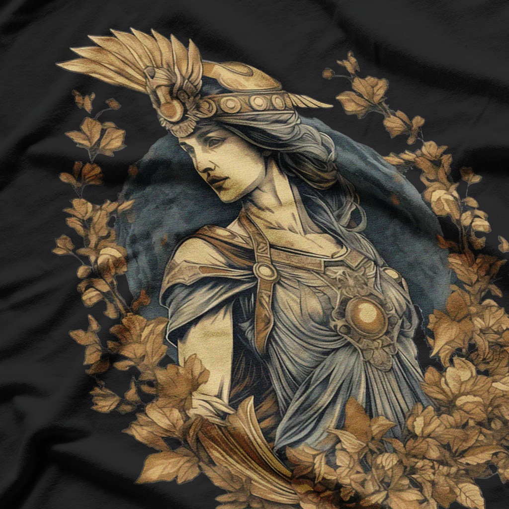 Athena The Greek Goddess Dry Flower Leaves Art Beautiful Detail Texture T-Shirt