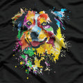 Watercolor Colorful Australian Shepherd Aussie T-Shirt