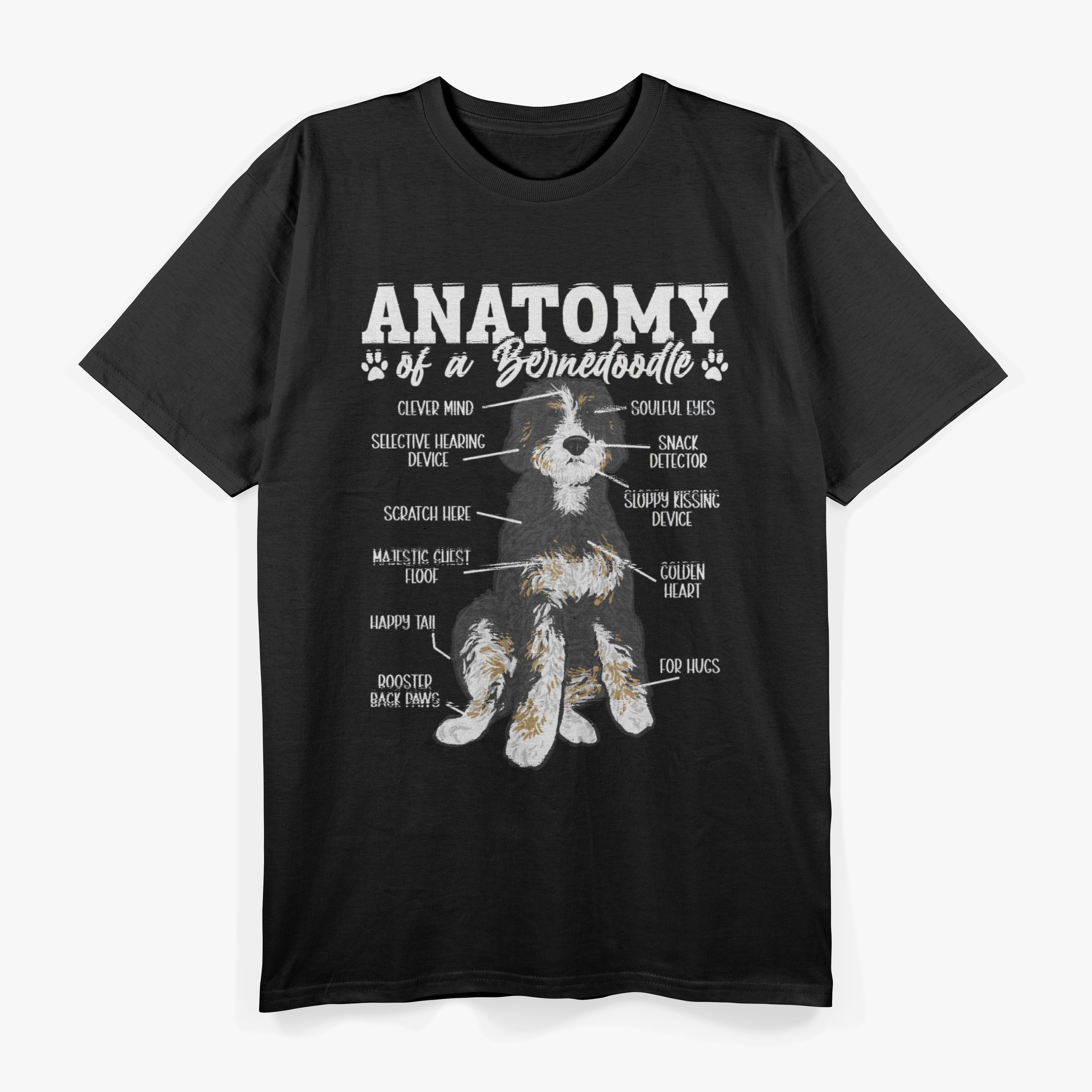 Bernedoodle Dog Anatomy Of A Bernedoodle Dog Lover T-Shirt