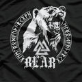 Berserker Bear Warrior Odin Runes Valknut Symbol T-Shirt