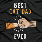 Best Cat Dad Ever Cat Daddy Paw Fist Bump T-Shirt