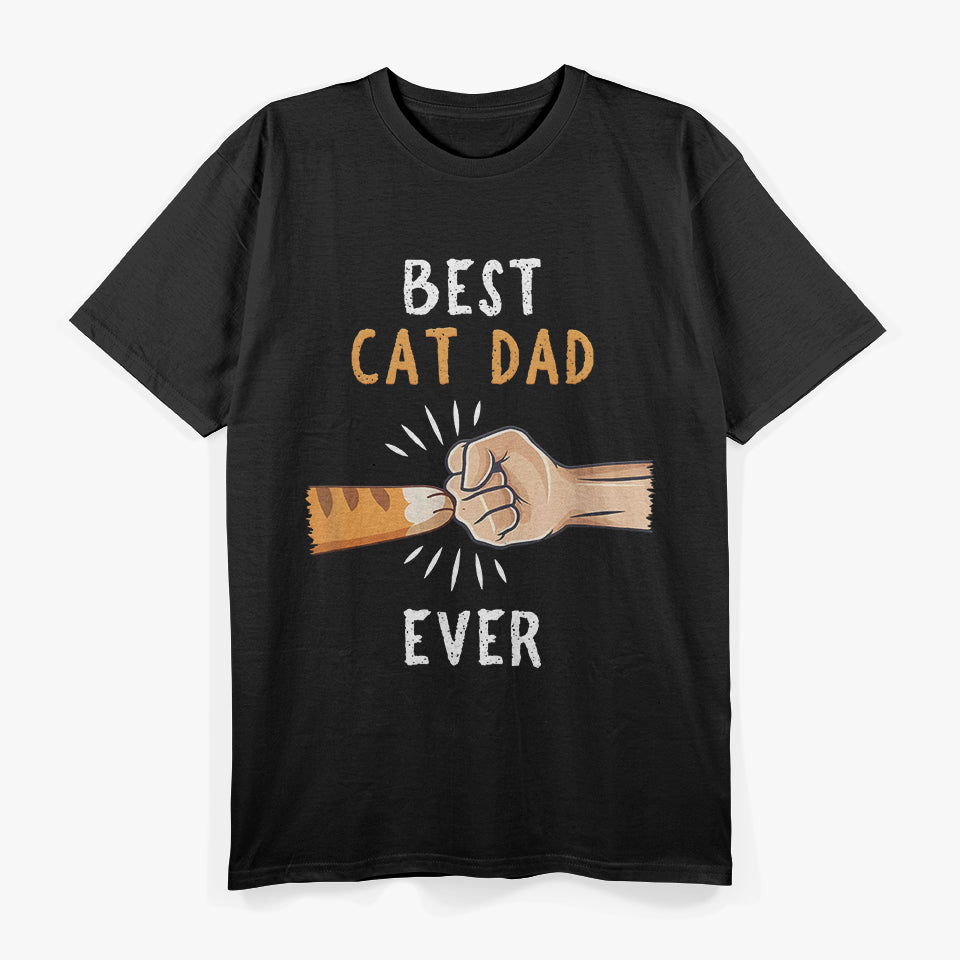 Best Cat Dad Ever Cat Daddy Paw Fist Bump T-Shirt