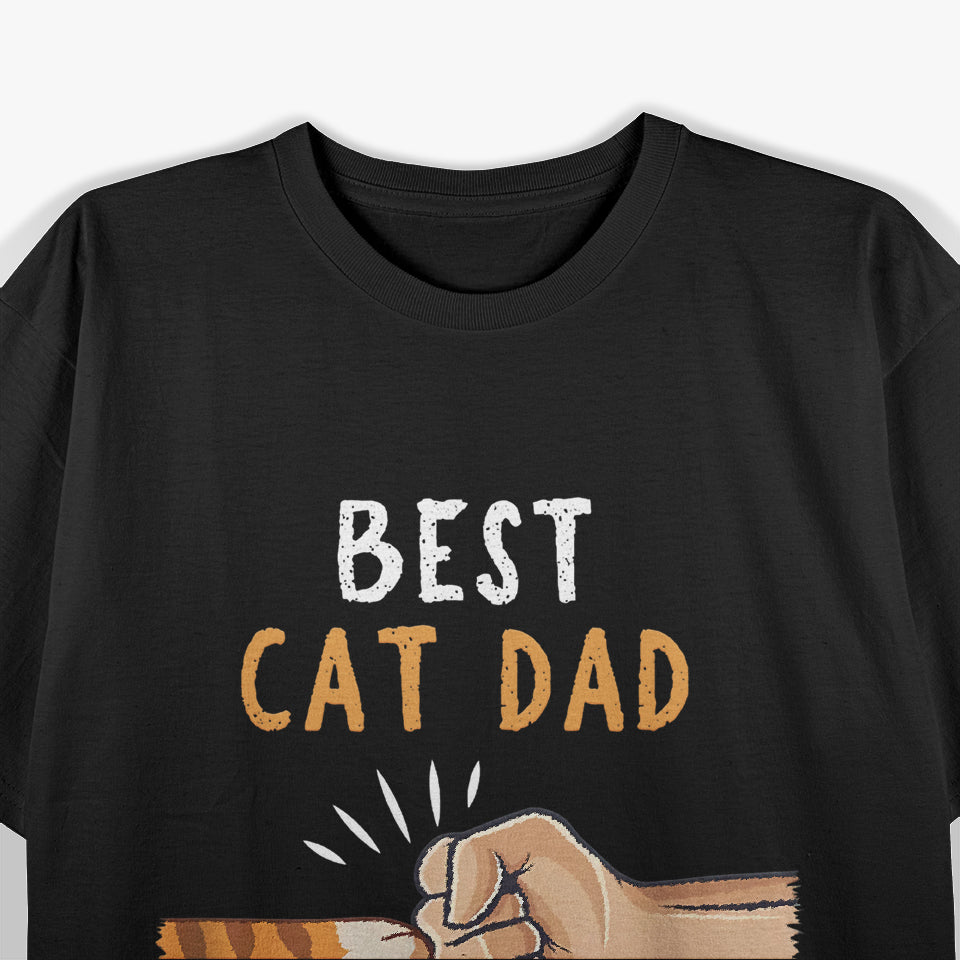 Best Cat Dad Ever Cat Daddy Paw Fist Bump T-Shirt