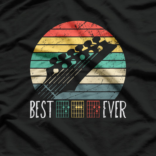 Best Dad Ever Guitar Music T-Shirt