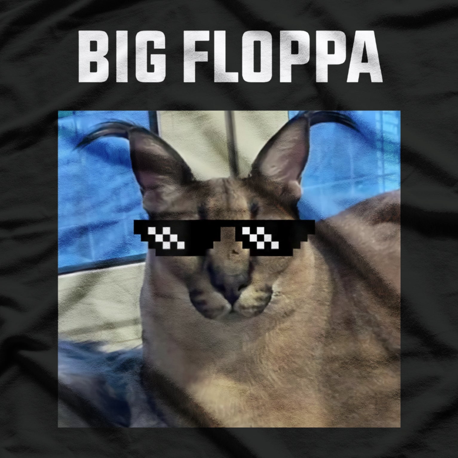 Big Floppa Meme Cute Caracal Cat T-Shirt