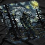 Bigfoot Starry Night – Sasquatch Meets Van Gogh T-Shirt