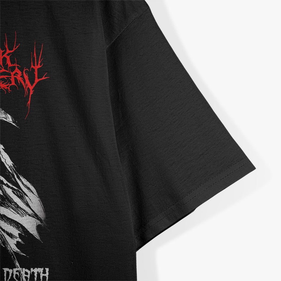 Extreme Black Metal Style Graphic – Dark Witchery Theme T-Shirt