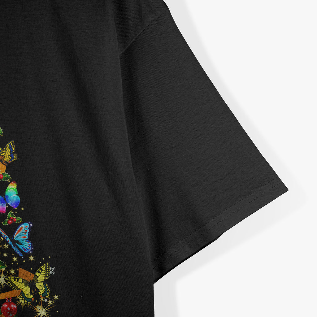Butterfly Christmas Tree Lights Girl Women Cute Butterfly T-Shirt