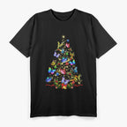 Butterfly Christmas Tree Lights Girl Women Cute Butterfly T-Shirt
