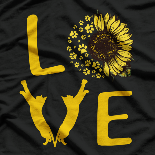 Cat Sunflower Cat Sunshine T-Shirt