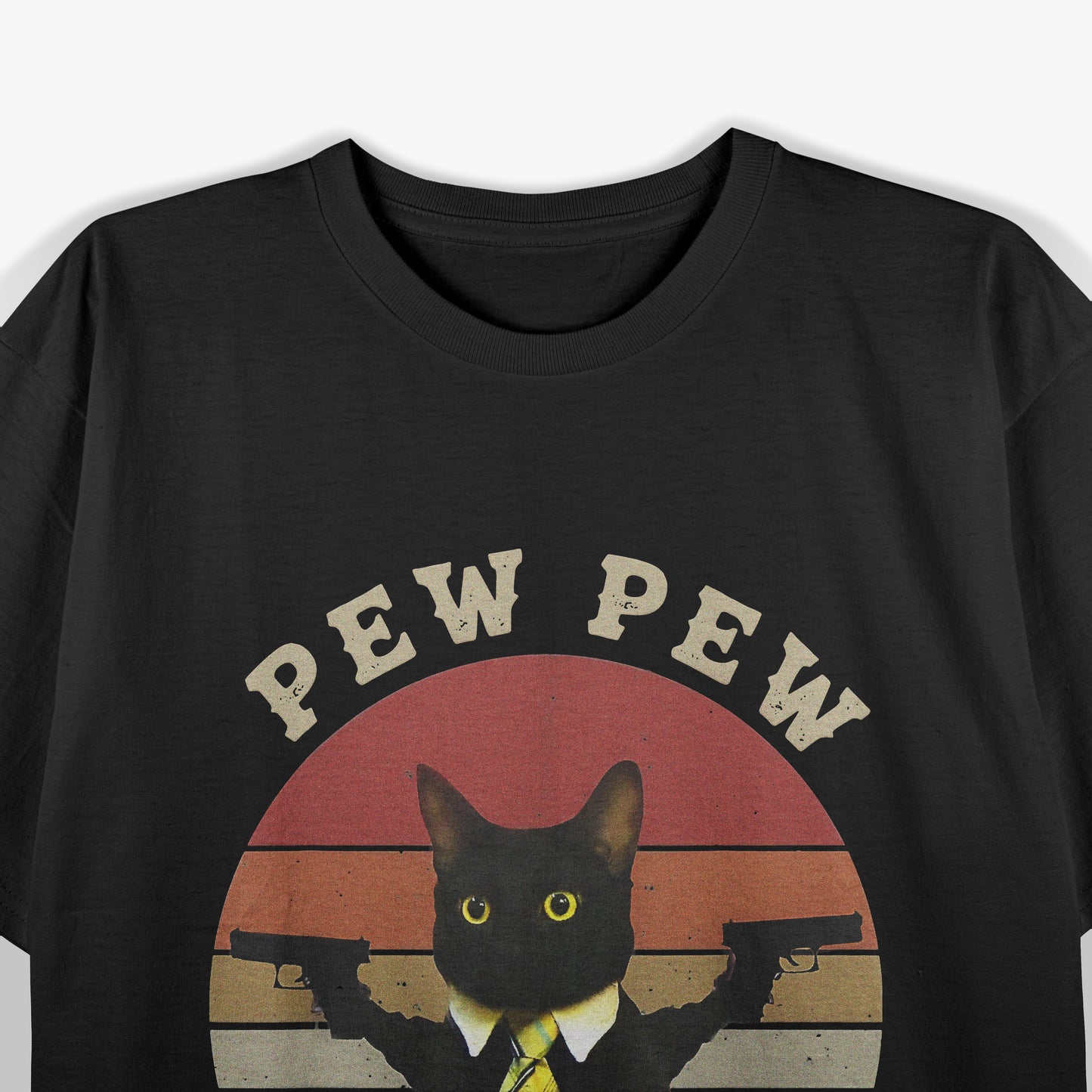 Best Cat Pew Pew Madafakas Vintage T-Shirt