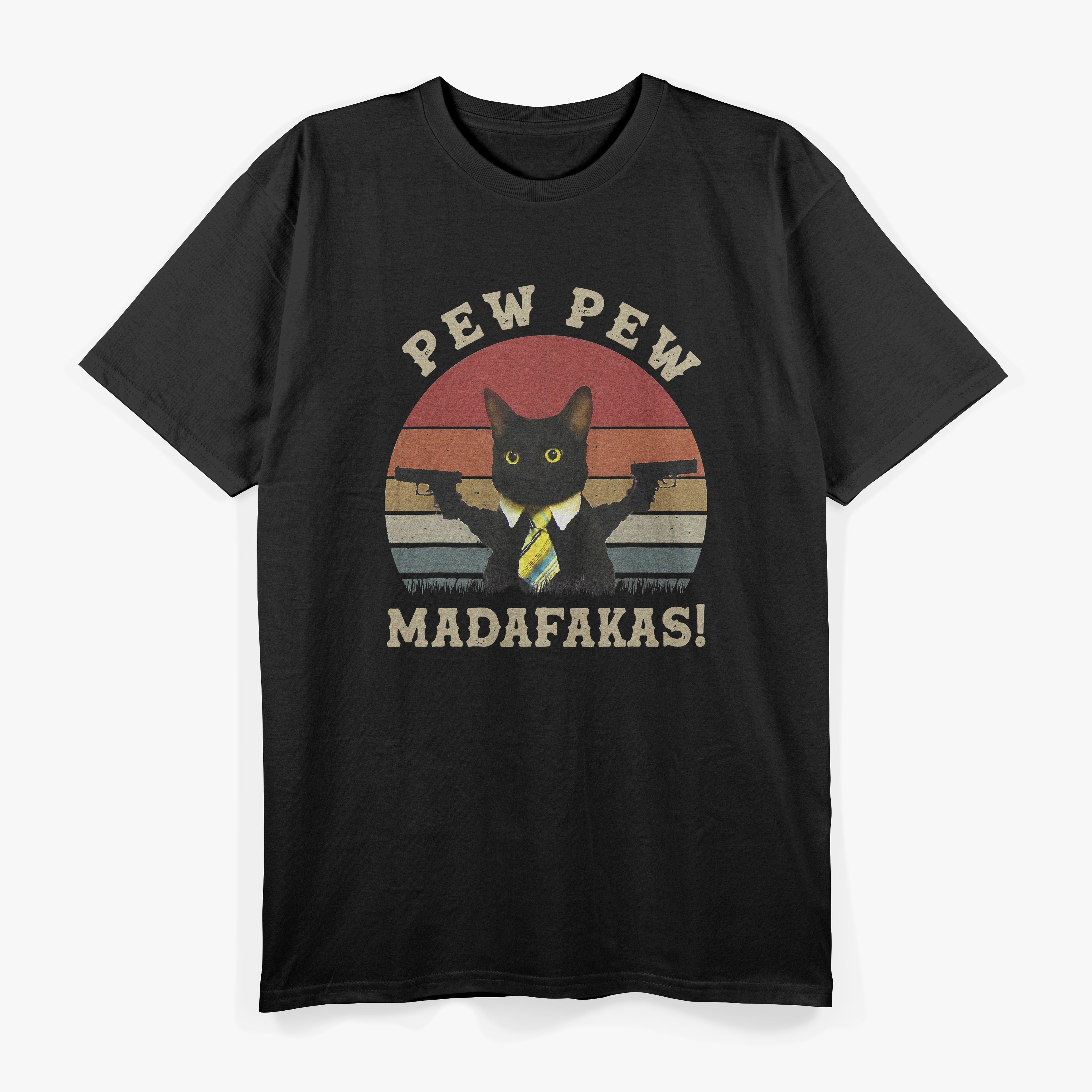 Best Cat Pew Pew Madafakas Vintage T-Shirt