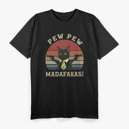 Best Cat Pew Pew Madafakas Vintage T-Shirt