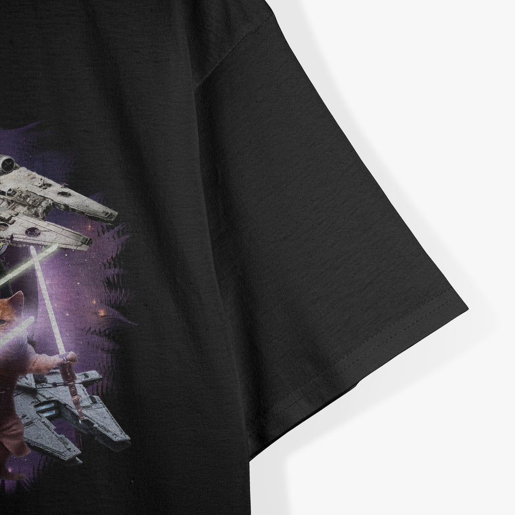 Cat Warrior Epic Galaxy Battle, Sci-fi Space T-Shirt