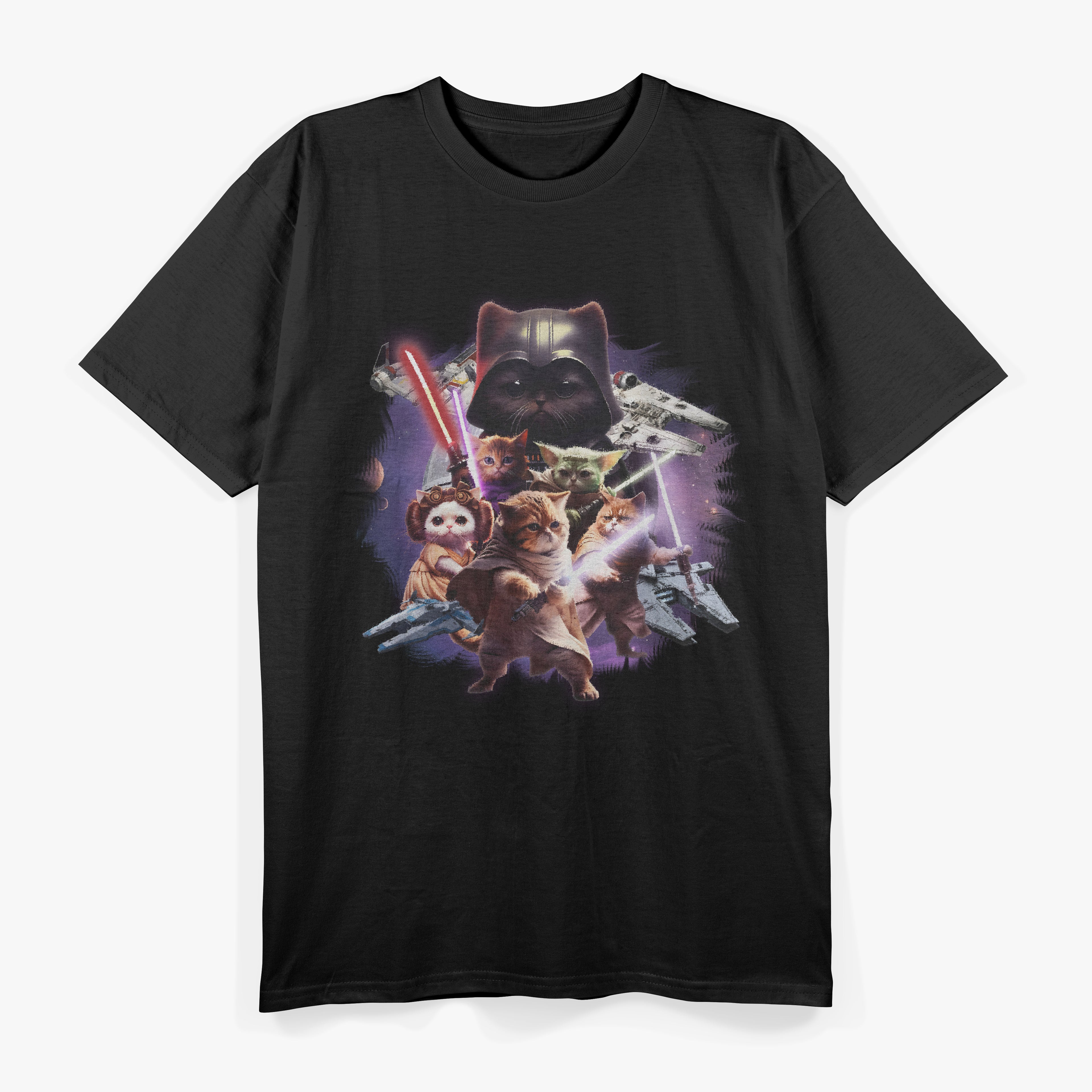Cat Warrior Epic Galaxy Battle, Sci-fi Space T-Shirt