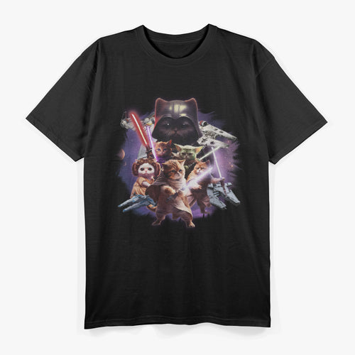 Cat Warrior Epic Galaxy Battle, Sci-fi Space T-Shirt