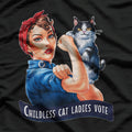 Funny Vintage Childless Cat Ladies Vote Rosie The Riveter T-Shirt