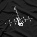 Cool Bass Guitar Heartbeat Design For Bass Player T-Shirt