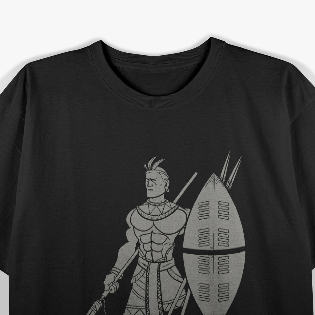 Cool Shaka Zulu African King of Power, Pride, and Legacy T-Shirt