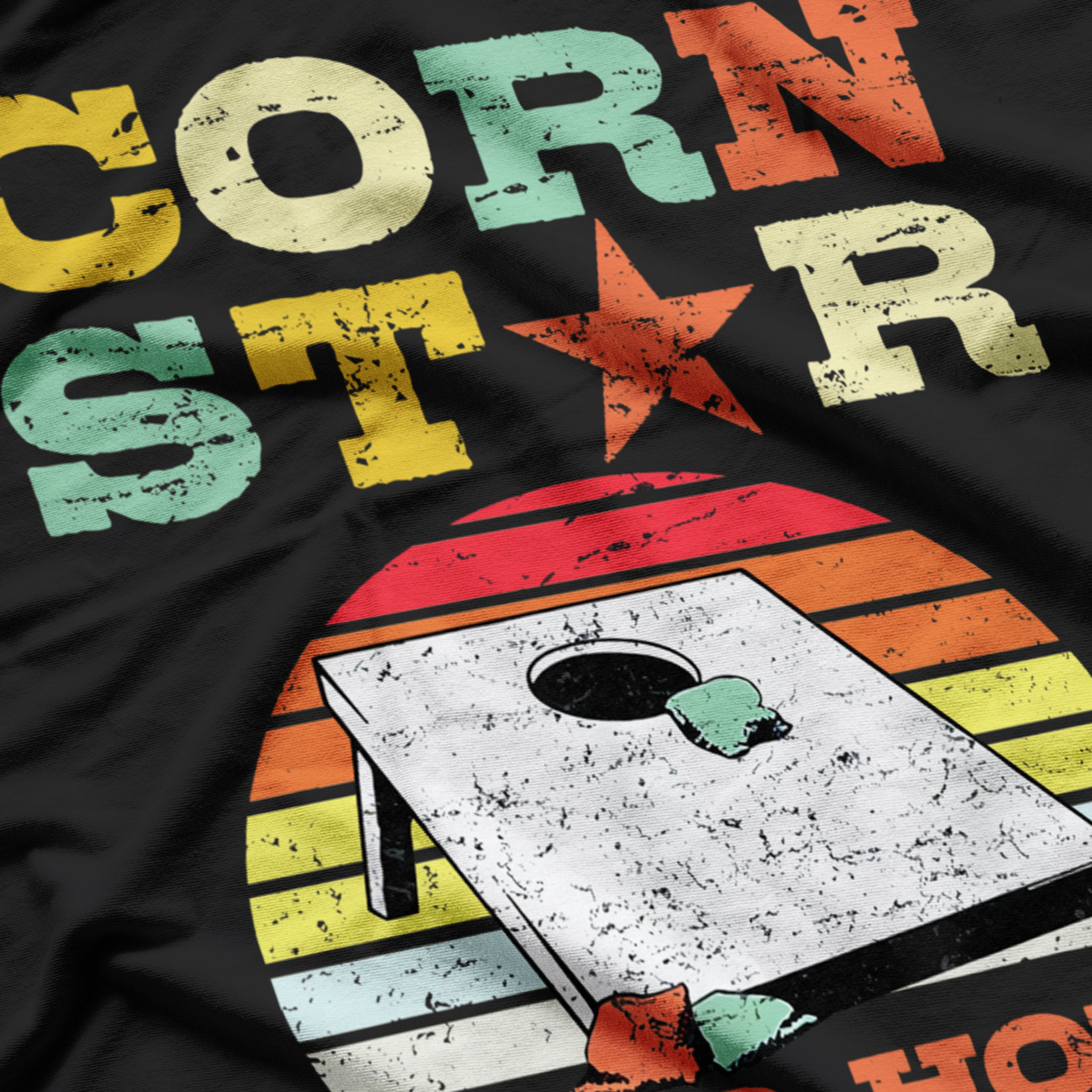 Funny Cornhole Corn Star Your Hole Is My Goal Vintage T-Shirt